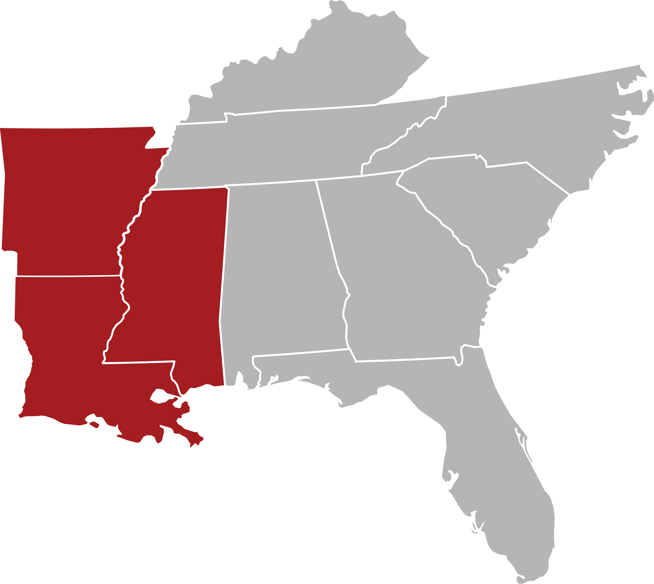 Louisiana, Arkansas & Mississippi 