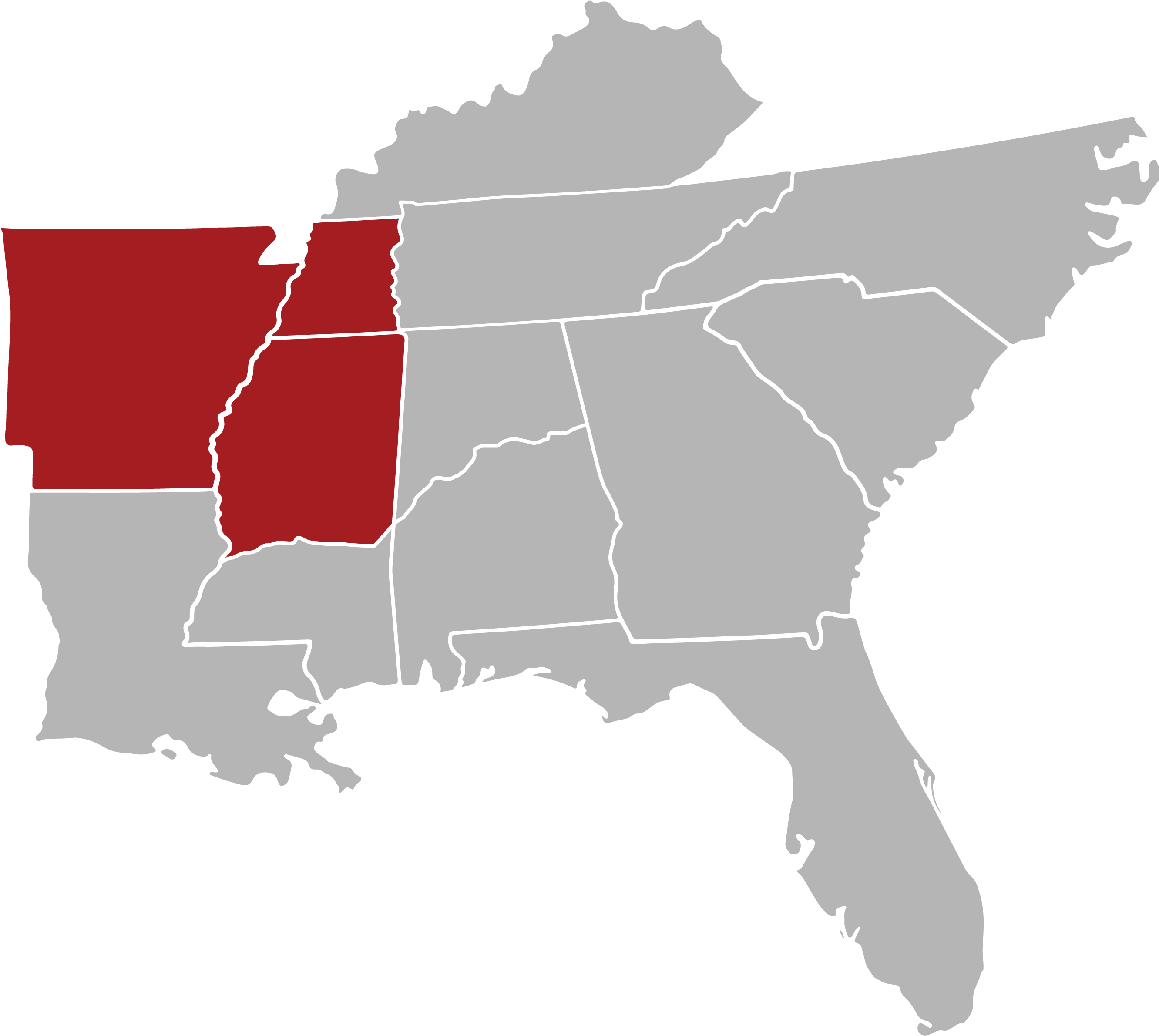 Louisiana, Arkansas & Mississippi 