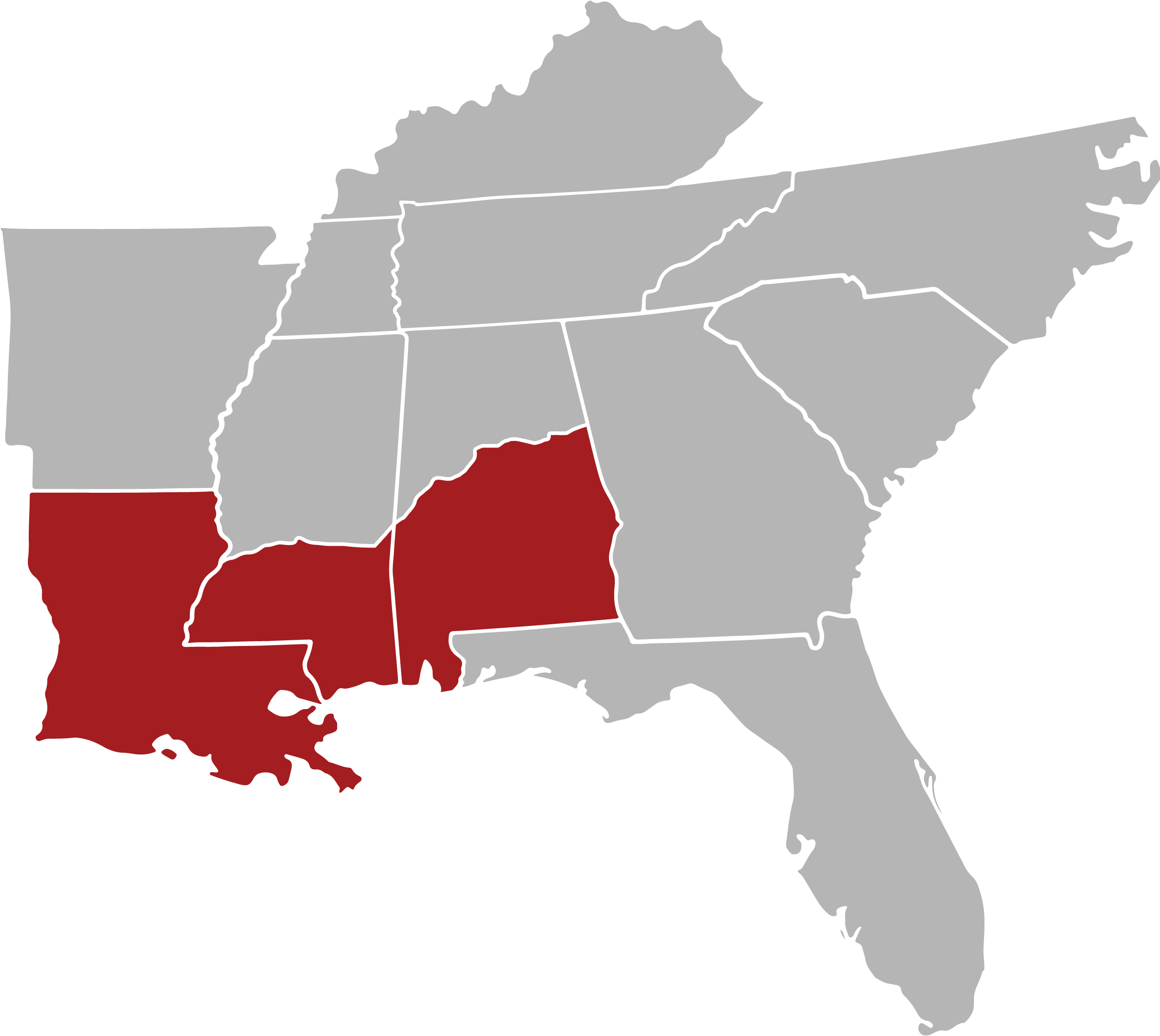 Louisiana, Arkansas & Mississippi 